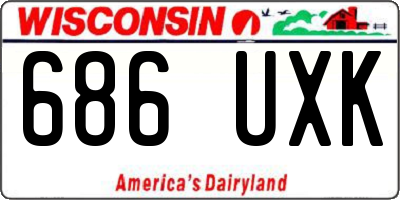 WI license plate 686UXK