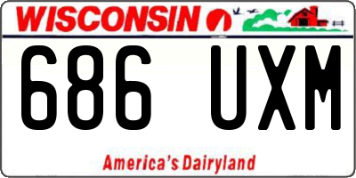 WI license plate 686UXM
