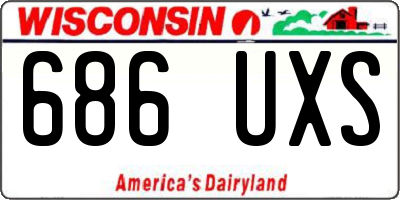 WI license plate 686UXS