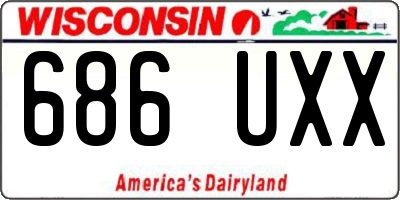 WI license plate 686UXX