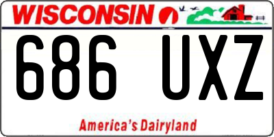 WI license plate 686UXZ