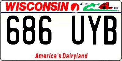 WI license plate 686UYB