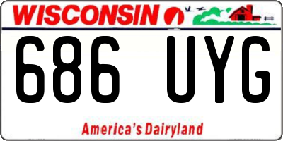 WI license plate 686UYG