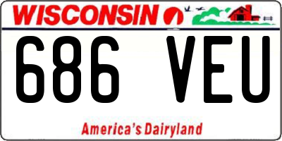 WI license plate 686VEU