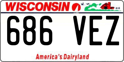 WI license plate 686VEZ