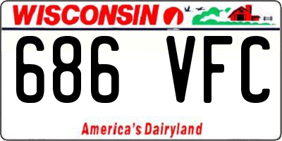 WI license plate 686VFC