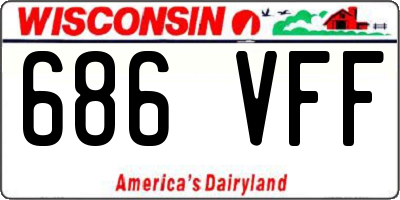 WI license plate 686VFF