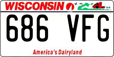 WI license plate 686VFG