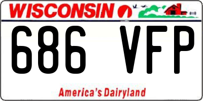 WI license plate 686VFP