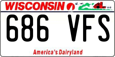 WI license plate 686VFS