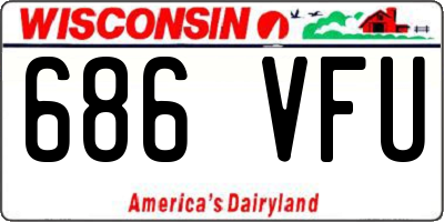 WI license plate 686VFU