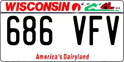 WI license plate 686VFV