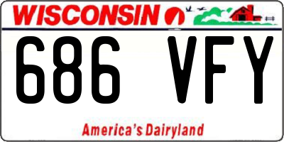 WI license plate 686VFY