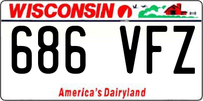 WI license plate 686VFZ