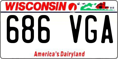 WI license plate 686VGA