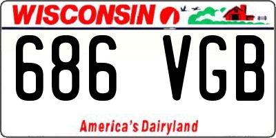 WI license plate 686VGB