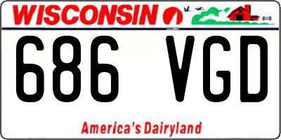 WI license plate 686VGD
