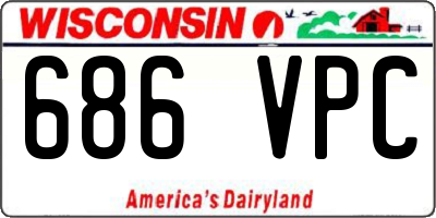 WI license plate 686VPC