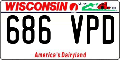 WI license plate 686VPD