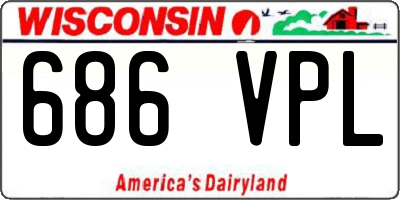 WI license plate 686VPL