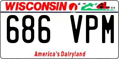 WI license plate 686VPM