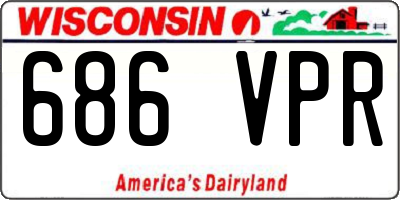 WI license plate 686VPR