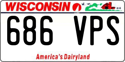 WI license plate 686VPS