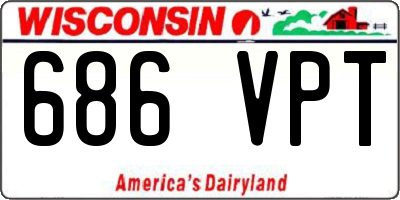 WI license plate 686VPT