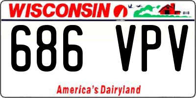WI license plate 686VPV