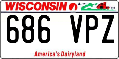 WI license plate 686VPZ