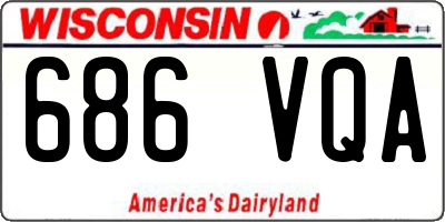 WI license plate 686VQA