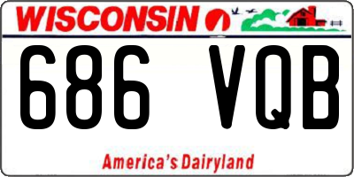 WI license plate 686VQB