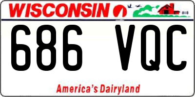 WI license plate 686VQC