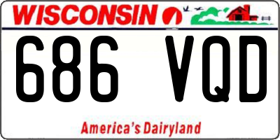 WI license plate 686VQD