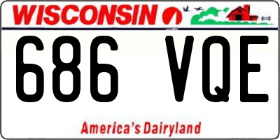 WI license plate 686VQE