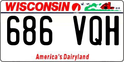 WI license plate 686VQH