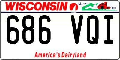 WI license plate 686VQI