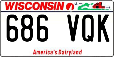 WI license plate 686VQK