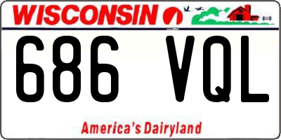 WI license plate 686VQL