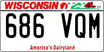 WI license plate 686VQM