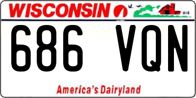 WI license plate 686VQN