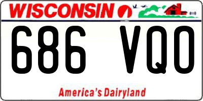 WI license plate 686VQO