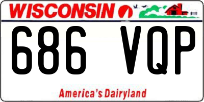 WI license plate 686VQP