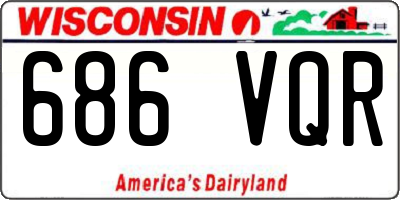 WI license plate 686VQR