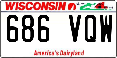 WI license plate 686VQW