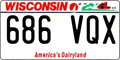 WI license plate 686VQX
