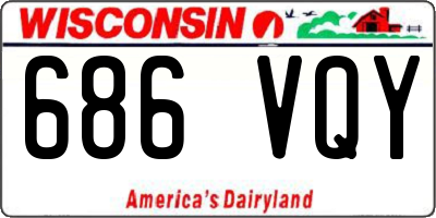 WI license plate 686VQY