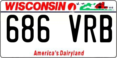 WI license plate 686VRB