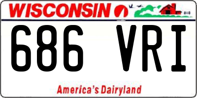WI license plate 686VRI