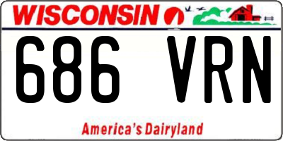 WI license plate 686VRN
